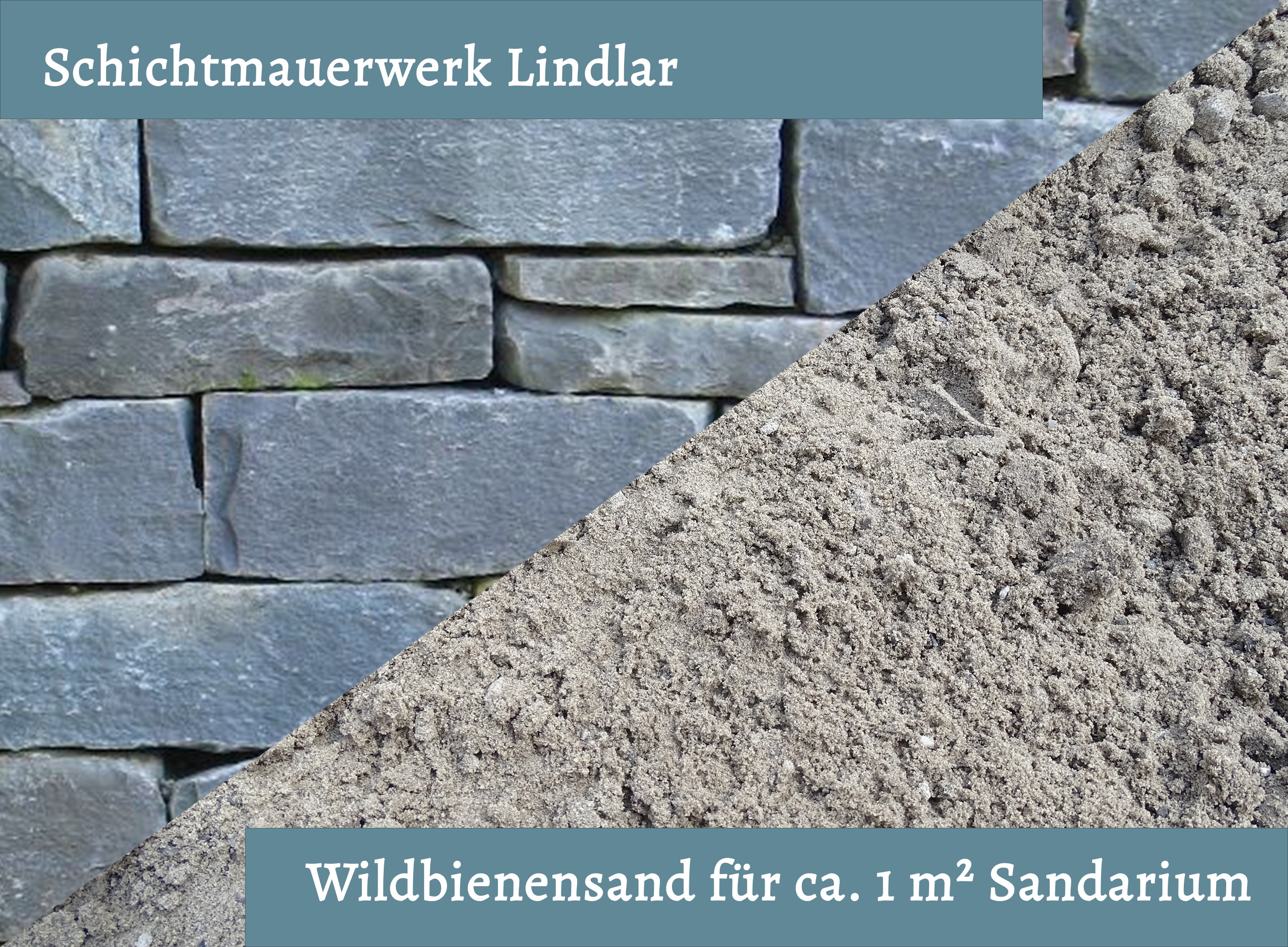 Wildbienensand mit Schichtmauer Lindlar für Sandarium 1,0 m²